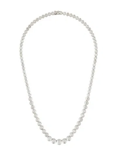 Pre-owned Necklace Platinum 9.65ctw Diamond Collar , 18" In Multi