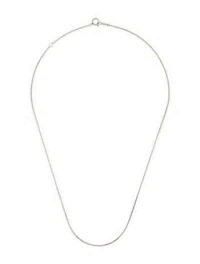 Pre-owned Necklace Platinum Box Chain Link , 16.5" In Multi