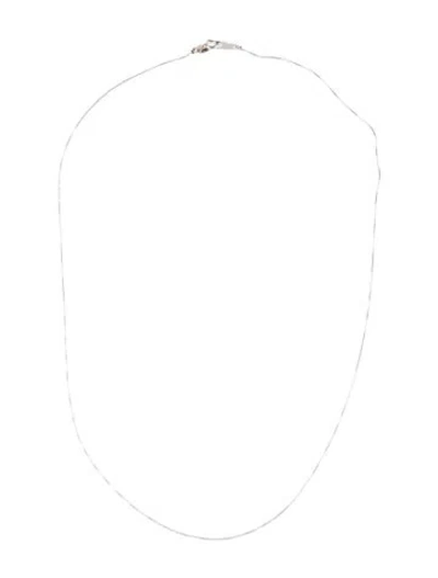 Pre-owned Necklace Platinum Box Chain , 18.25" In Multi
