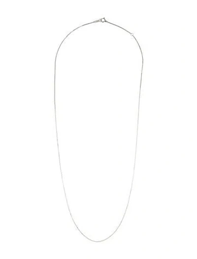 Pre-owned Necklace Platinum Box Chain , 23.75" In Multi