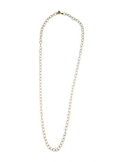 Pre-owned Necklace Three Stories 14k Diamond Accent Long Oval Link Chain , 30" In Multi
