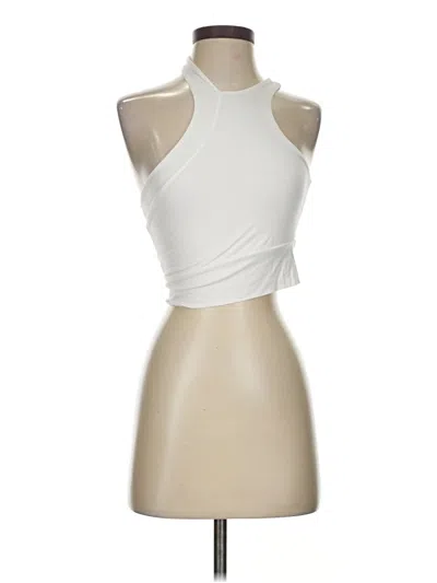 Pre-owned Nectar Clothing Tank Top Ivory Halter Neckline Tops In White