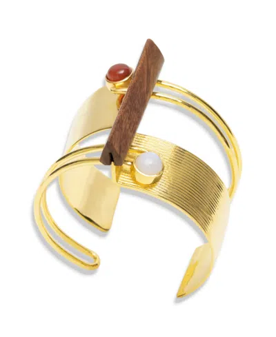 Nectar Nectar New York 18k Gold Plated Tuatara Cuff Bracelet
