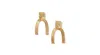Nectar Nectar New York Arc Stud Drop Earrings In Gold Plated