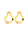 Nectar Nectar New York Creased Rounded Tidal Studs In Gold Plated