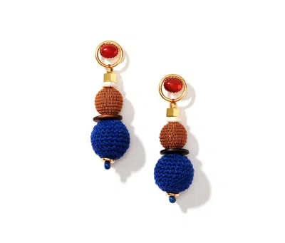 Nectar Nectar New York Gemstone Earrings In Gold Plated
