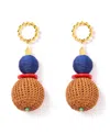 Nectar Nectar New York Hazelnut Dangle Earrings In Gold Plated