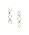 Nectar Nectar New York Hopeful Hoop Dangle Earrings In Gold Plated
