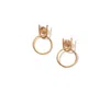 Nectar Nectar New York Link Hoop Earrings In Gold Plated