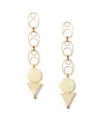 Nectar Nectar New York Minimal Whirlpool Drop Earrings In Gold Plated