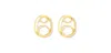 Nectar Nectar New York Serenity Oval Stud Earrings In Gold Plated