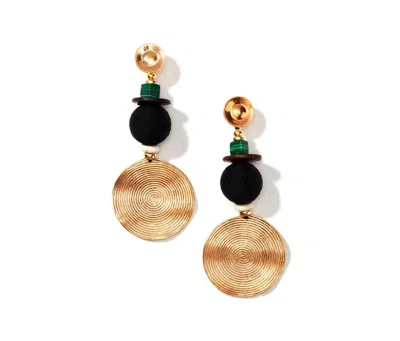 Nectar Nectar New York Spiral Dangle Earrings In Gold Plated
