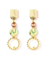 Nectar Nectar New York Tranquility Abalone Dangle Earrings In Gold Plated
