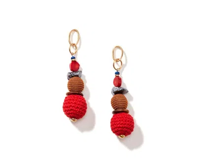 Nectar Nectar New York Vibrant Pyrite Dangle Earrings In Gold Plated