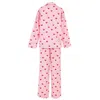 Needham Lane Lotta Love Long Sleeve Pajamas In Pink In Pink