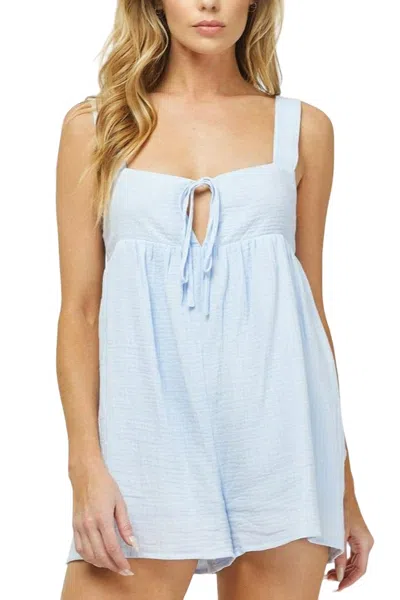 Needii Beachy Romper In Baby Blue