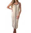 Needii Bryce Sleeveless Knit Contrast Midi Dress In Cream In White