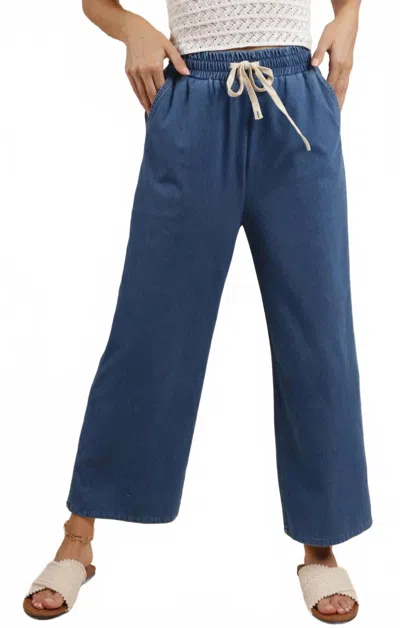 Needii Denim Knit Sweatpants In Blue