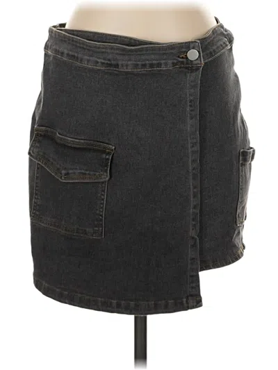 Needii Denim Skirt In Gray