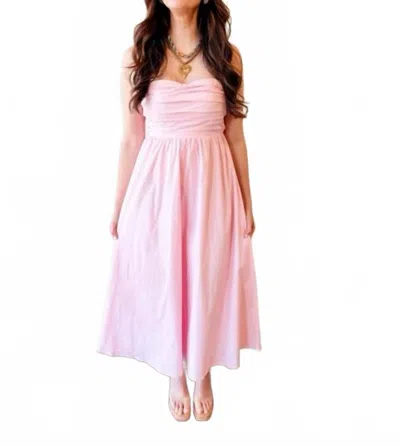 Needii Garden Midi Dress In Blush Pink