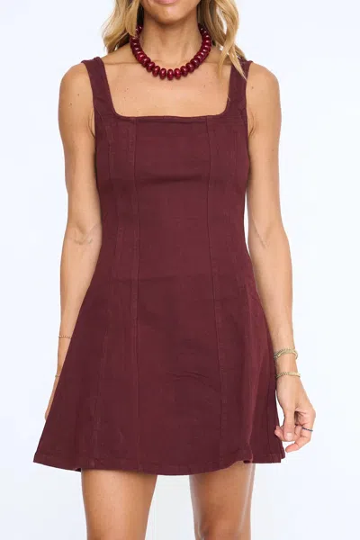 Needii Maxwell Mini Dress In Maroon In Multi