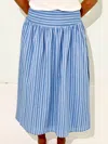 Needii Mina Striped Midi Skirt In Blue In Blue