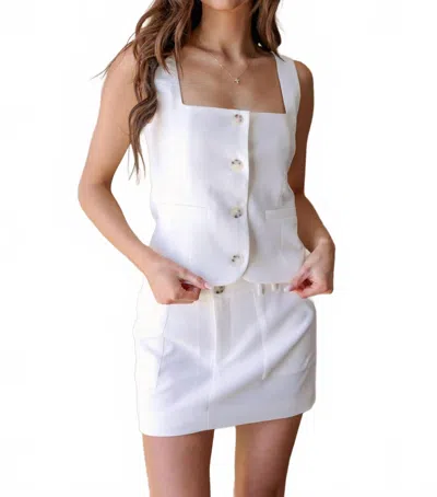 Needii Skyline Drift Vest In Off White