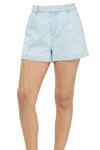 Needii Sophia Denim Paperbag Shorts In Blue In Blue