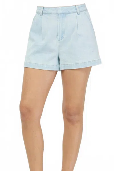 Needii Sophia Denim Paperbag Shorts In Blue