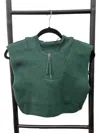 Needii Women's Cropped Sleeveless Sweater Hoodie In Hunter Green
