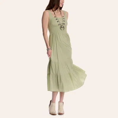 Needii Women's Olive Smocked Midi Dress In Green