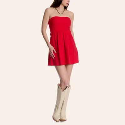 Needii Women's Red Strapless Mini Dress