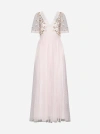 NEEDLE &AMP; THREAD GARLAND EMBROIDERED TULLE ANKLE GOWN