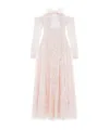 Needle & Thread Adeline Off-shoulder Ankle Gown In Neutral