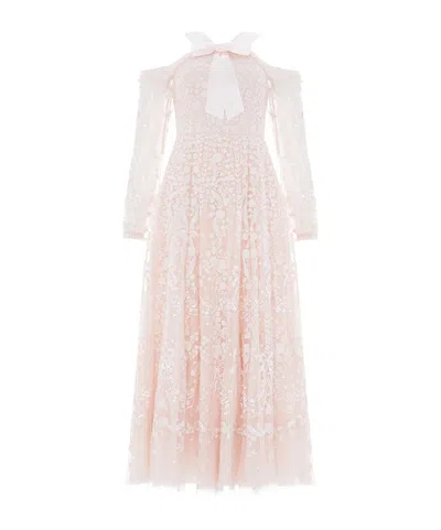 NEEDLE & THREAD ADELINE OFF-SHOULDER ANKLE GOWN