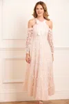 Needle & Thread Adeline Off-shoulder Ankle Gown In Pink