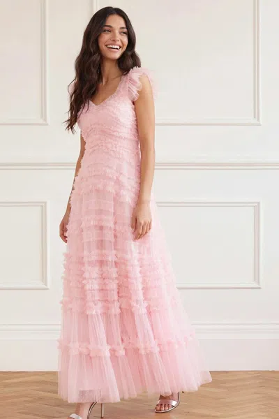 Needle & Thread Amara Backless Gown In Pink