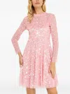 Needle & Thread Aurelia Sequin-embellished Mini Dress In Pink