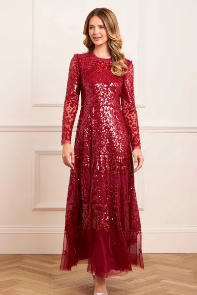Needle & Thread Aurora Gown In Red