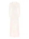 Needle & Thread Aurora Sequin-embellished Long-sleeved Gown In Neutral