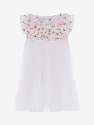 Needle & Thread Baby Girls Rose Bloom Bodice Dress In White
