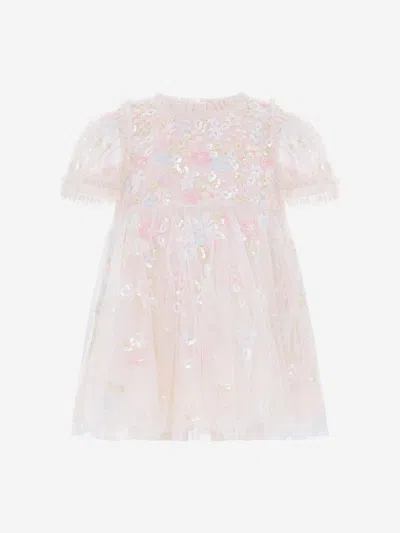 Needle & Thread Baby Girls Sequin Bloom Dress In Ivory