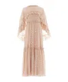 Needle & Thread Cape Dress In Nude