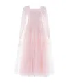 Needle & Thread Cape Sequined Dress In White