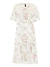 Needle & Thread Chiffon Madame Rose Carla Maxi Dress In White