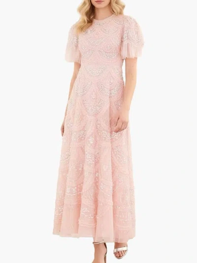 Needle & Thread Carmen Ruffle Maxi Dress In Pink