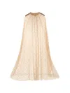 Needle & Thread Cascade Sequin-embellishment Open-front Cape In Neutral