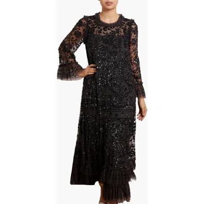 NEEDLE & THREAD NEEDLE & THREAD CELIA LONG SLEEVE ANKLE GOWN