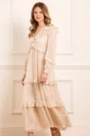 Needle & Thread Cherie Lurex Ankle Gown In Pink
