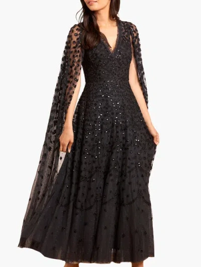 NEEDLE & THREAD NEEDLE & THREAD CLOVER CAPE SLEEVE ANKLE GOWN